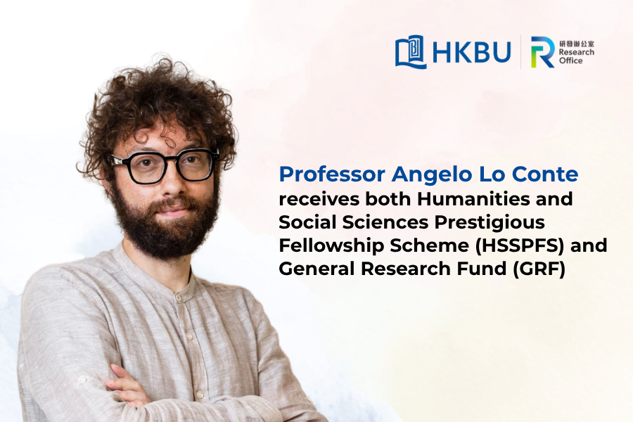 Double achievement: Professor Angelo Lo Conte receives both HSSPFS and GRF funding for inspiring art history and humanities projects