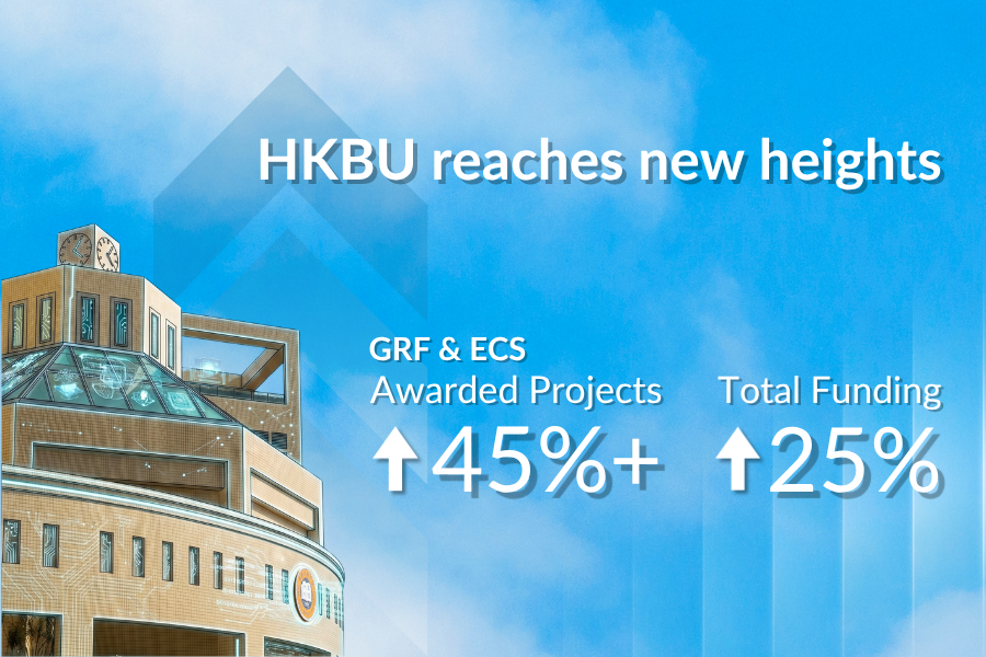 HKBU research excellence recognised in GRF, ECS and HSSPFS